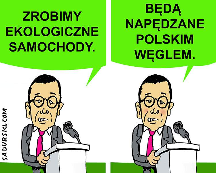 satyra-humor-polityczny-premier-Morawiecki-samochody-ekologiczne-wegiel.jpg
